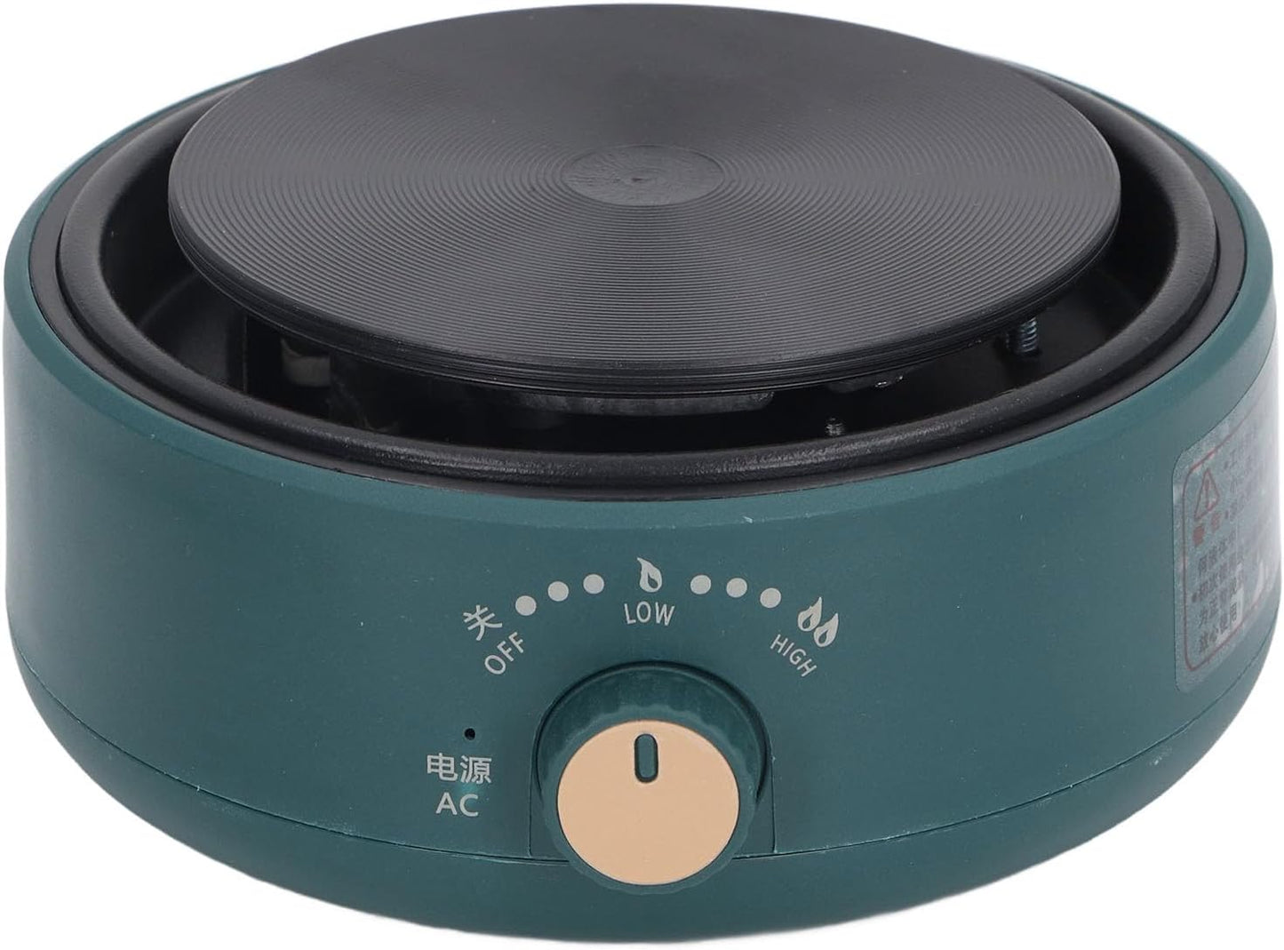 Electric Mini Stove Portable 4 Hot Plate 500W 110V Electric Ceramic Stove for Boiling Water, Making Tea and Coffee (Black)