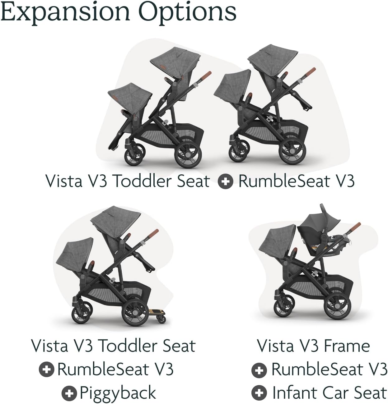 Toddler Stroller Seat | Tandem Double Stroller Seat with 5-Point Harness and Adjustable Canopy