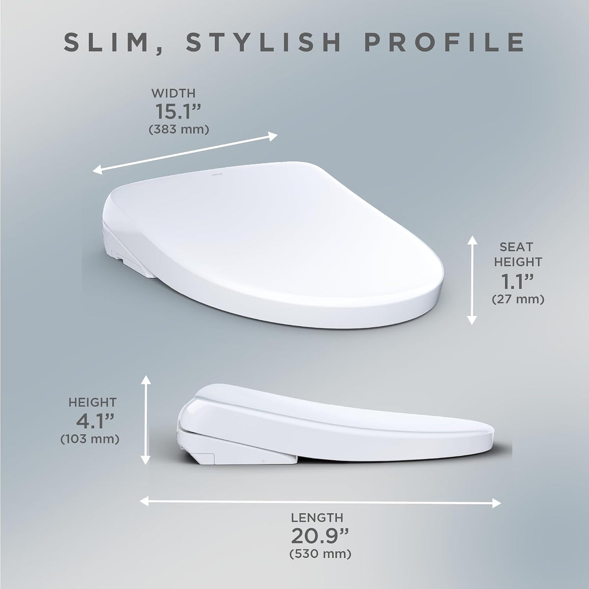 TOTO SW4736AT40#01 WASHLET+ Electronic Bidet Toilet Seat, Cotton White