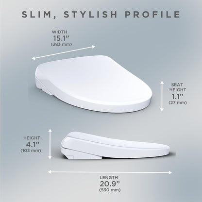 TOTO SW4736AT40#01 WASHLET+ Electronic Bidet Toilet Seat, Cotton White