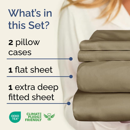 Extra Deep Queen Sheet Set - 6 Piece Breathable & Cooling Sheets - Hotel Luxury Bed Sheets Set - Easy & Secure Fit - Soft, Wrinkle Free & Comfy Sheets Set - White Sheet Set w/Extra Deep Pockets