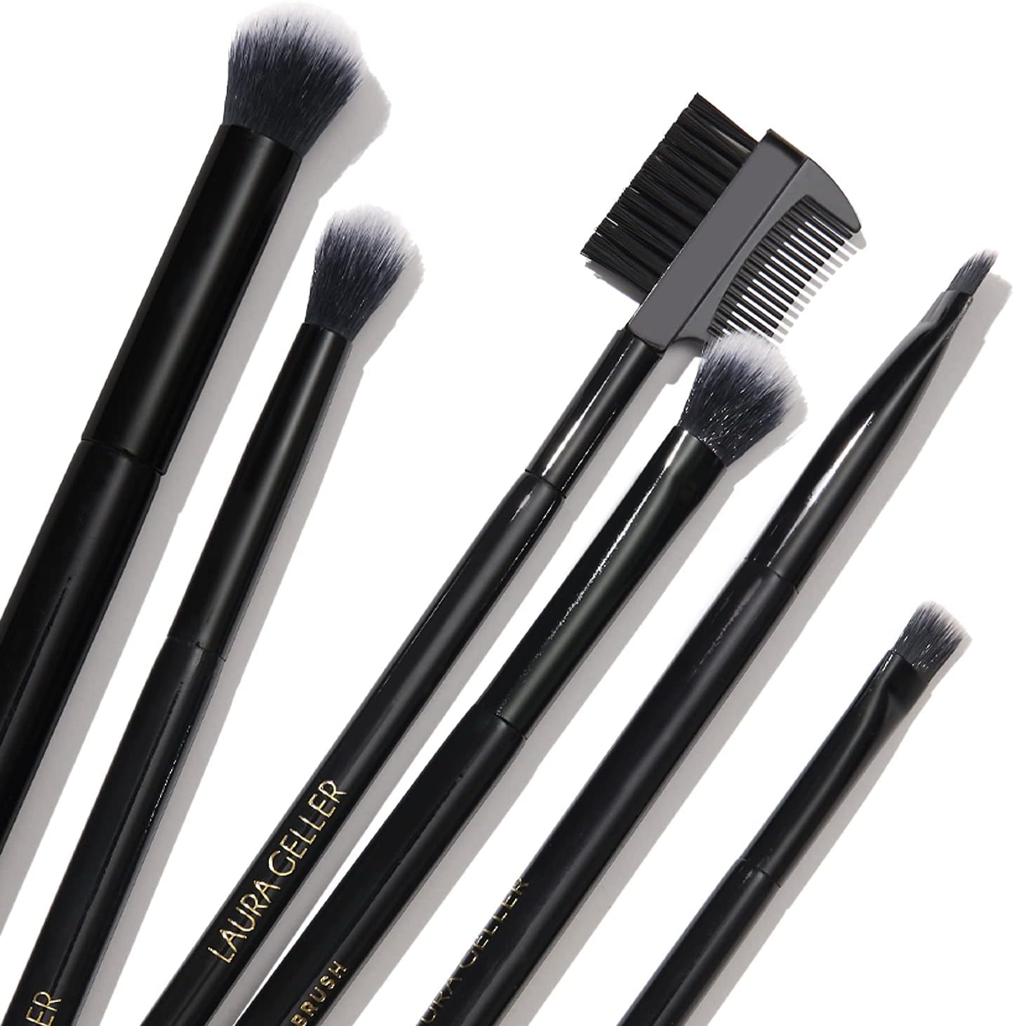 LAURA GELLER NEW YORK Dual-Ended Blush + Bronzer Brush - Blush Bronzer Contour Face Makeup Brush