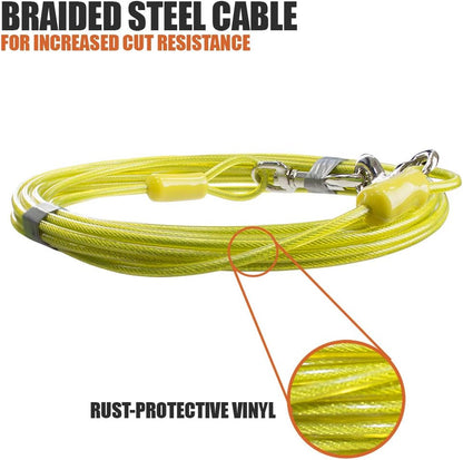 BV Pet Small Tie Out Cable for Dog up to 35 Pound, 25-Feet