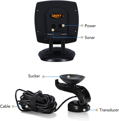 Fish Wired Transducer Sensor Fish 45 Degrees Underwater Fishing Camera Portable Fish Waterproof Underwater Monitor LCD Fish Locator Boat Fish Fish Detector ANRIO