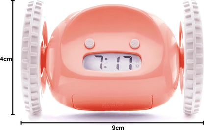 CLOCKY Extra Super Loud Alarm Clock for Heavy Sleepers Adults Kids Teens Bedroom, Move Jump Roll Run Away Easy to Set Smart Digital Alarm Clock Funny Gag Gift (Chrome)