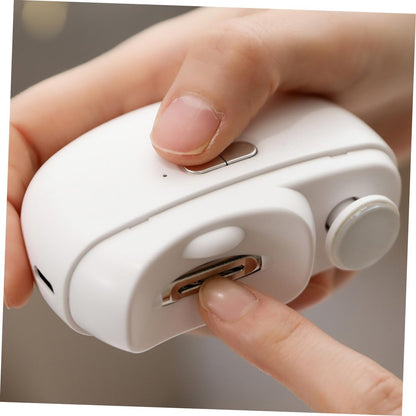 MUCKLILY Nail Clipper Fingernail File with Light Rechargeable Electric Nail Clipper for Adults Seniors and