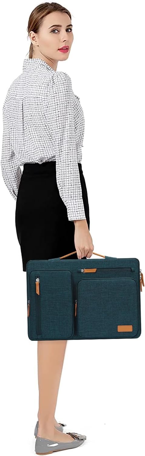 MOSISO 360 Protective Laptop Sleeve Compatible with MacBook Air/Pro, 13-13.3 inch Notebook, Compatible with MacBook Pro 14 inch M3 M2 M1, Side Open Bag with 4 Zipper Pockets&Handle, Black - PuriLite