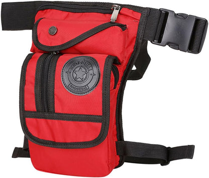 Motorcycle Drop Leg Bag Nylon Waist Pack for Men Women Travel Hiking Tactical Cycling Bike Ride Riding Crossbody Shoulder Fanny Pouch