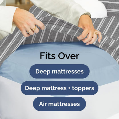 Extra Deep Queen Sheet Set - 6 Piece Breathable & Cooling Sheets - Hotel Luxury Bed Sheets Set - Easy & Secure Fit - Soft, Wrinkle Free & Comfy Sheets Set - White Sheet Set w/Extra Deep Pockets