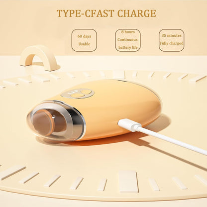 EEYZD 2 in 1 Electric Nail Clipper, Nail File, USB Rechargeable Electric Nail Clippers with Nail Scraps Storage Polishing Automatic Nail Clippers for Women,Men,Seniors,Kids,Orange