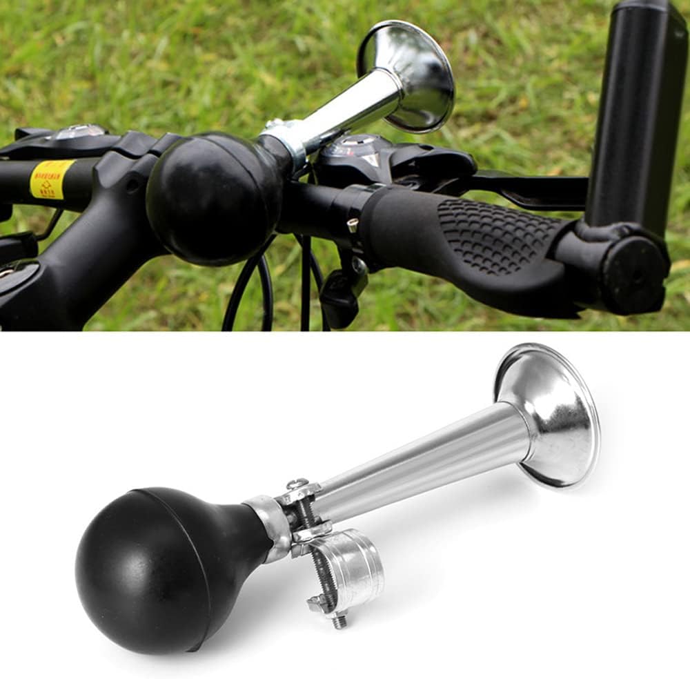 YehVeh 2 Pack Bugle Horn Bike Bell Metal Classic Bicycle Bell Bike Horn Clown Horn Handlebar Mount Rubber Squeeze Air Horns for Mountain Bike Cruiser Bike Toddler Tricycle Kids Bike Children's Bike