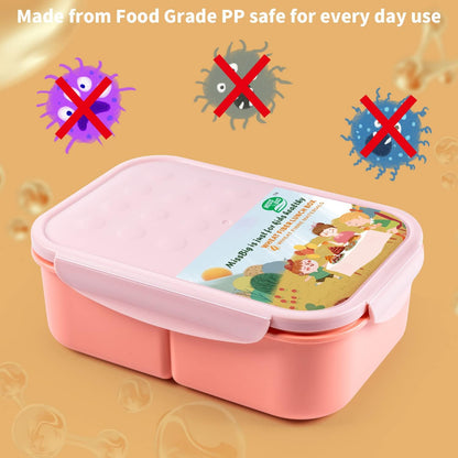 MISS BIG® Bento Box,Lunch Box Adult,Ideal Leak Proof Lunch Containers,Mom's Choice Lunch Box for Kids,No BPAs and No Chemical Dyes,Microwave and Dishwasher Safe Lunch Container (1900ml White)