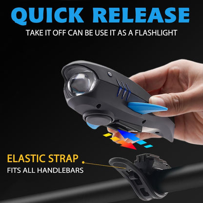 LESOVI Bike Horn with Light, 120dB Electric Bicycle Bell & 400LM Rechargeable Headlight, IPX4 Waterproof Kids Bike Accessories for Boys/Girls, Scooters