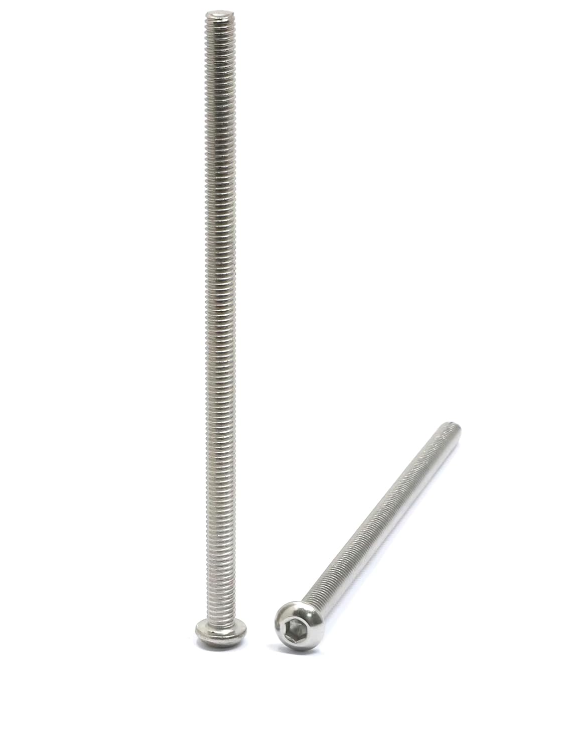 iexcell 50 Pcs M6 x 20mm Thread Pitch 1 mm Stainless Steel 304 Hex Socket Button Head Cap Screws Bolts Kit