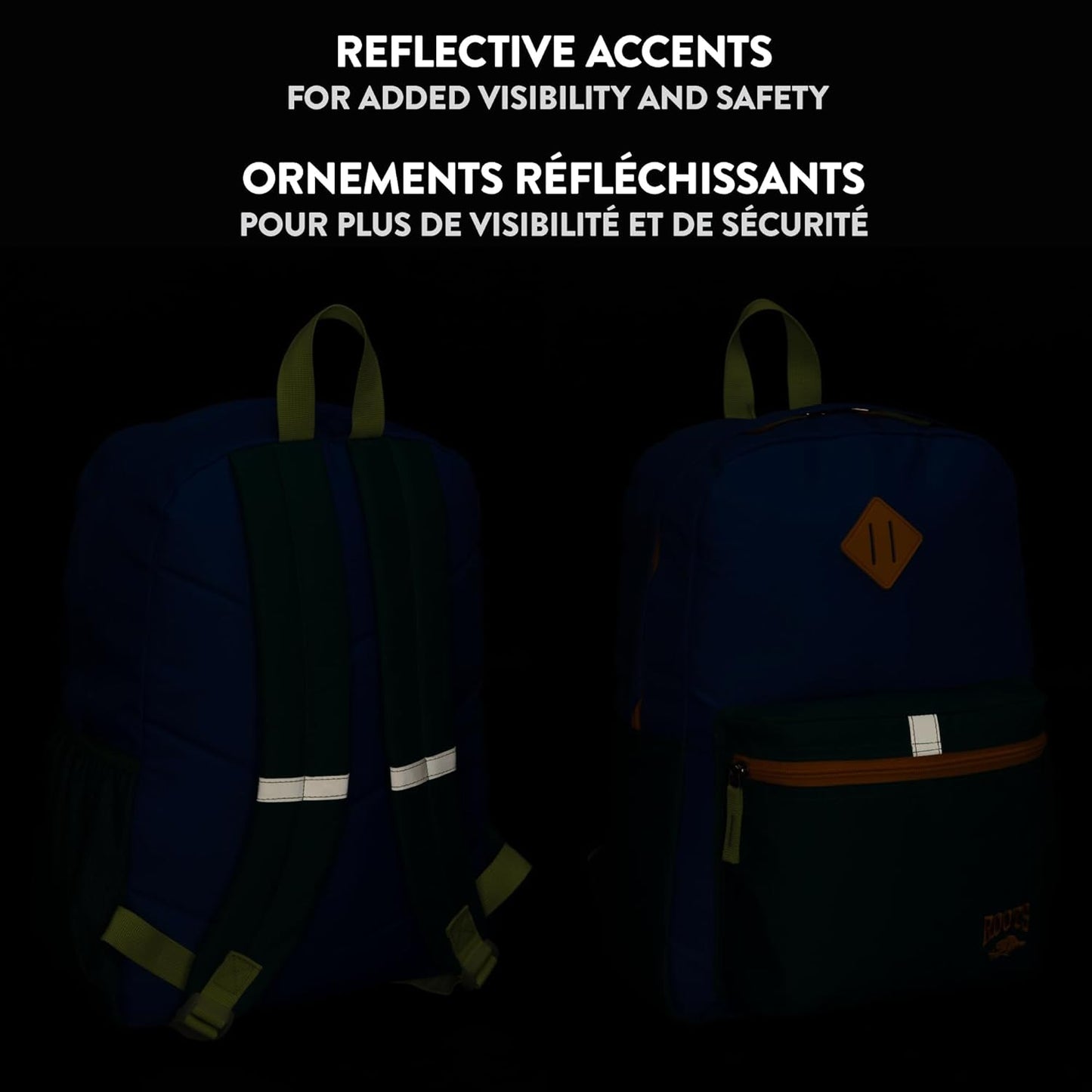 Roots Kids Lightweight Backpack — Made from 100% Recycled Fabrics with Rain Flap, Bottle Pocket, Reflective Accent, and Back Padding — 22.5 litres, Pink & Purple