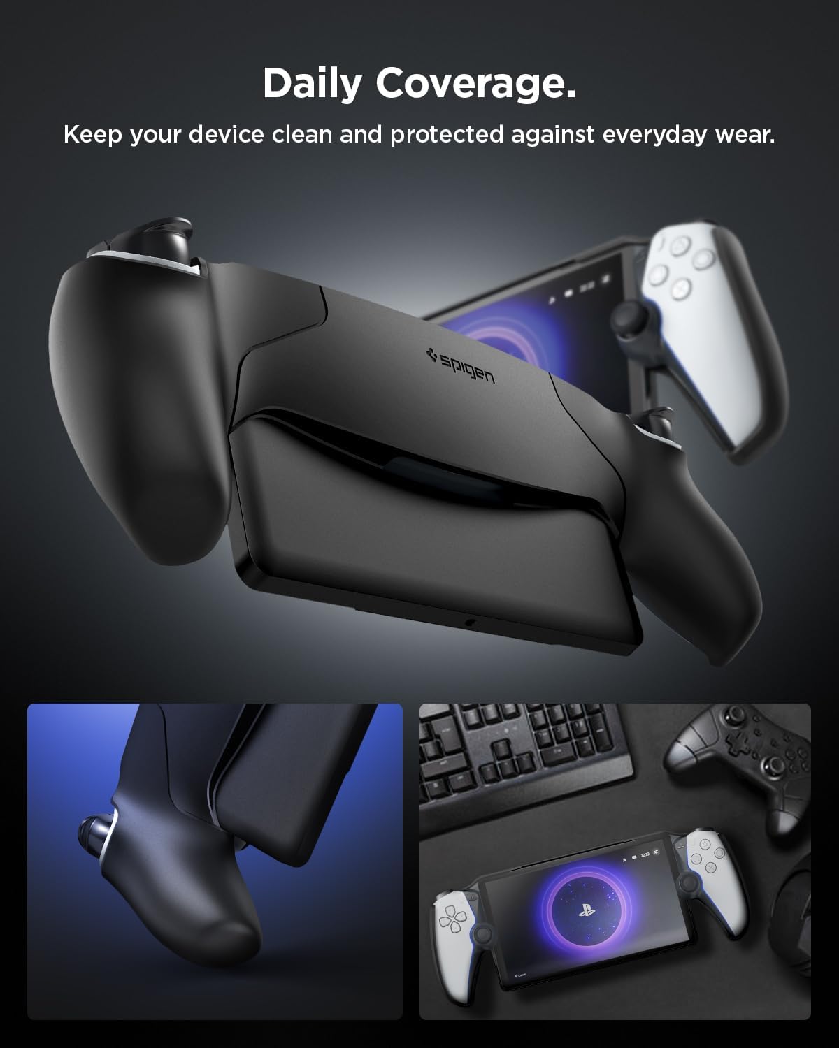Spigen Thin Fit Designed for PlayStation Portal Remote Player Case - Black
