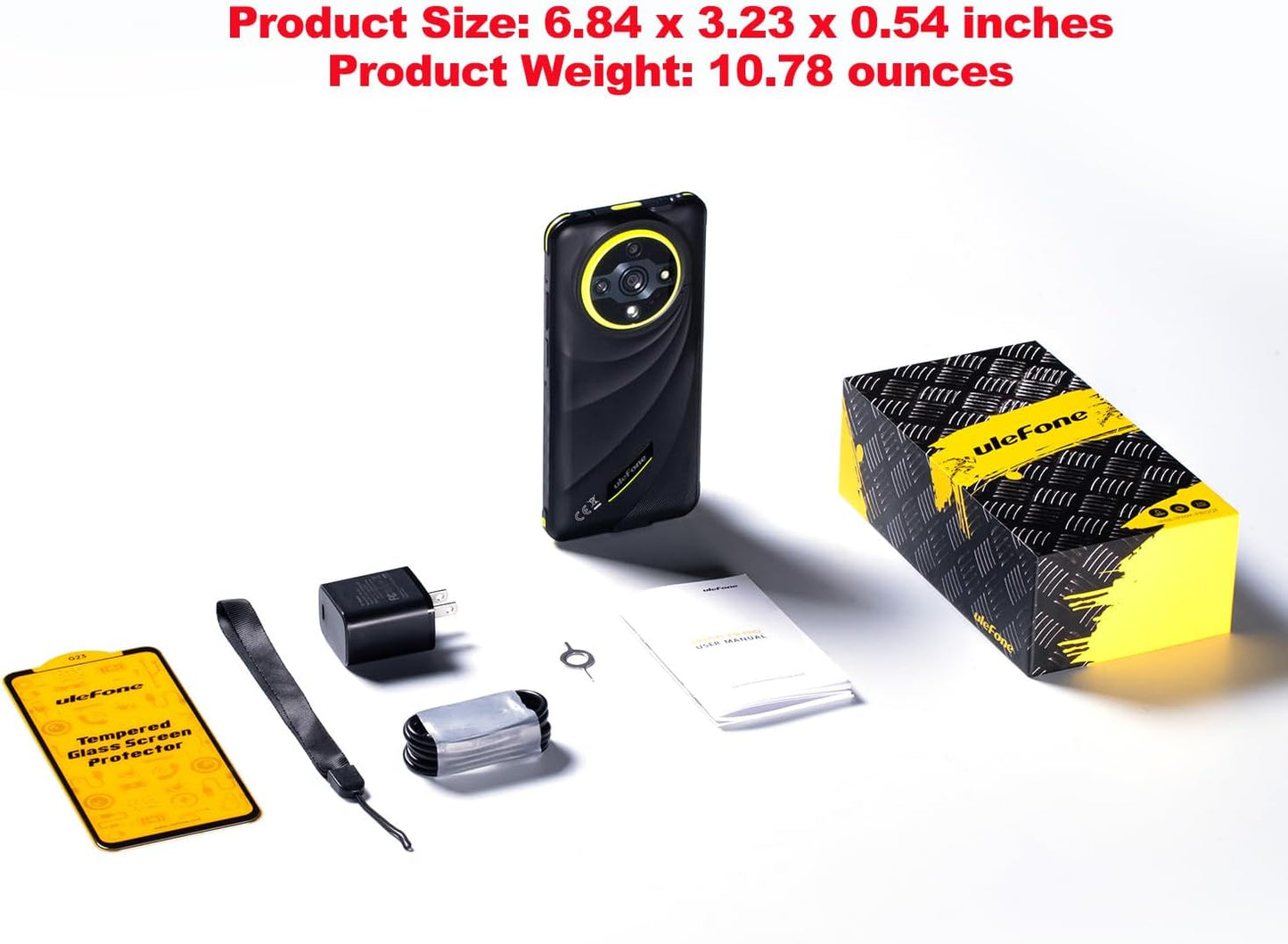 5G Rugged Phone, Ulefone Armor X31 Pro Unlocked Smartphone, MTK Dimensity 6300 5G, 16GB+256GB, Android 14, 6.56” 120Hz, 64MP Main Cam., 25MP Night Vision Cam., 6050mAh, Google Lens, NFC - Black