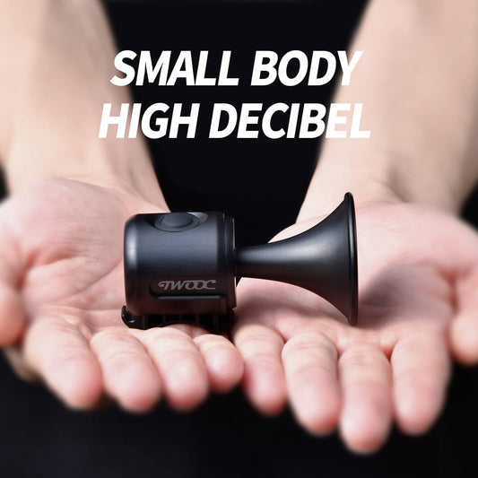 120dB Electric Bike Horn with Anti Theft Alarm, Small Loud Bike Bell Easy to Install, Waterproof Bicycle Horn Compatible for Mountain, Road Bike Cycling, Scooters and Adult's Bike - PuriLite