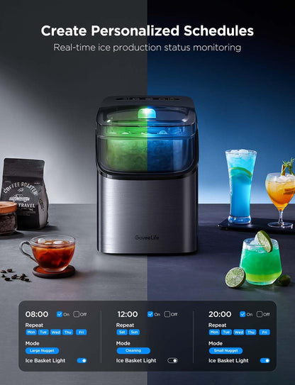 Smart Countertop Ice Maker | Wi-Fi App Control, 3 Ice Sizes & Self-Cleaning