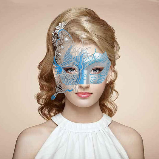 Mysterious Venetian Butterfly Lady Masquerade Halloween Party Mask - PuriLite