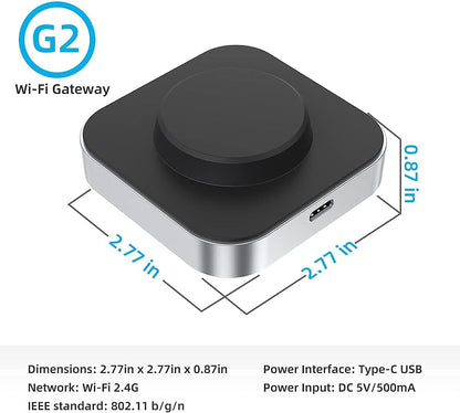 Hornbill G2 Gateway for Smart Door Lock, Wi-Fi Gateway, Keyless Entry Electronic Smart Door Lock Wi-Fi Bridge,Remote Control Bluetooth Lock Only Works for TTLock App