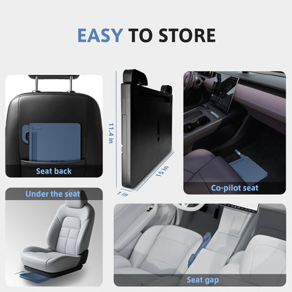 Steering Wheel Tray | Adjustable Car Desk for Laptop & Food Tray with Phone Stand and Storage Drawers