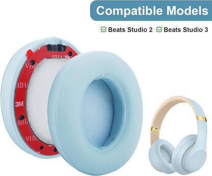 Studio 3 Ear Pads Cushions Replacement Earpads for Beats Studio 2 & Studio 3 Wired & Wireless Headphones,Ear Cushions Memory Foam Earpads with Soft Protein Leather Replacement Parts -White Floral