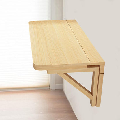 Wall Mounted Folding Wooden Table | Space-Saving Fold-Down Desk