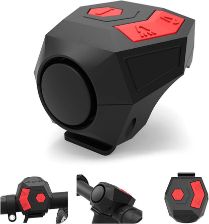 Antfire Electric Bike Horn, 120DB Loud Bike Horn for Adults, USB Rechargeable Bicycle Bell, 2 Sound Modes IP65 Waterproof Bicycle Horn with Alarm for Road Bicycle, Mountain Bike, Scooter