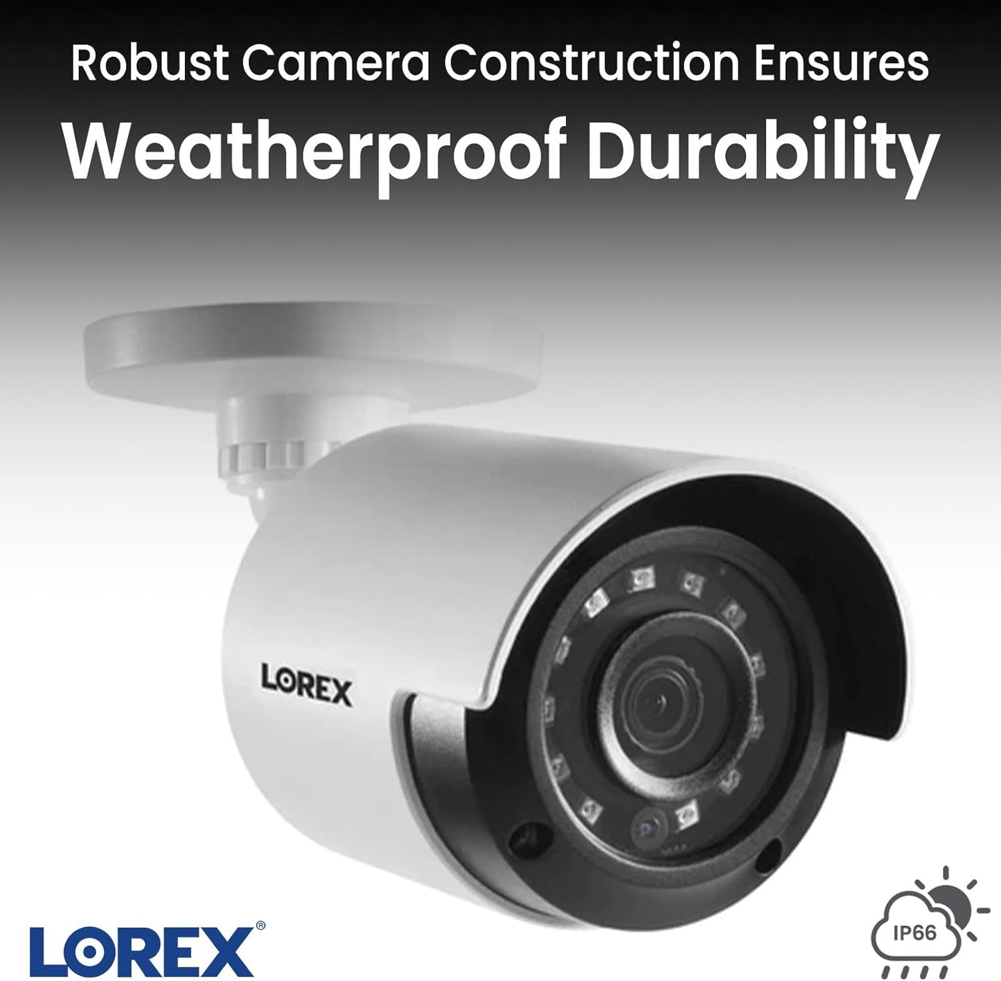 Lorex 1080p HD Security Camera System with 1TB DVR – 8 Channel Security System with 4 2MP Metal Bullet Cameras – Smart Motion Detection, IR Night Vision, Weatherproof – Indoor & Outdoor Surveillance