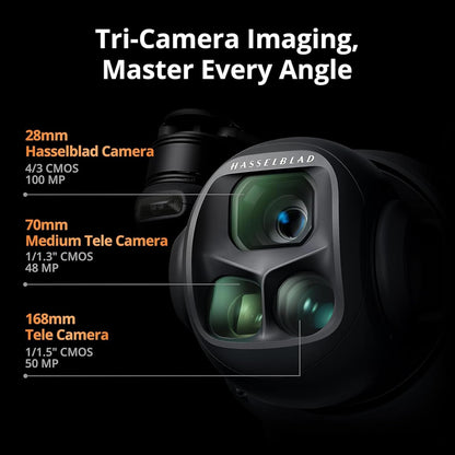 DJI Mavic 4 Pro with DJI RC 2, Flagship Tri-Camera Drone with 100MP 4/3 CMOS Hasselblad Camera, Drone for Professionals, 30km Video Transmission, 51-Min Max Flight Time