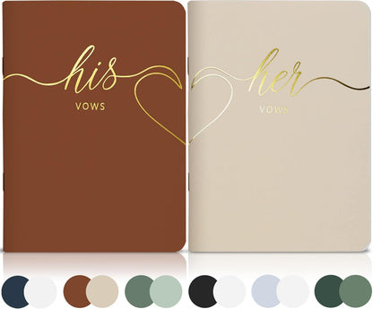 LSSH GmbH Vow Books - His and Hers Wedding Essentials, 28 Pages, 5.5" X 4" (Dark Green & Sage)