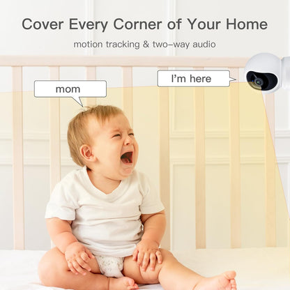 ARENTI Baby Monitor, Video Baby Camera with 5-Inch Wireless Display, 360° View, Auto-Night Vision, Temperature Sensor, Sound & Motion Detection, 2 Way Audio, VOX Mode