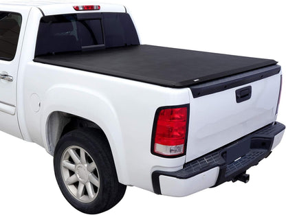 Amazon Basics Soft Roll Up Tonneau Cover for 2014-2019 Chevy Silverado, GMC Sierra 1500, 2015-2018 Silverado Sierra 2500 3500 HD, Fleetside 6.5' Bed