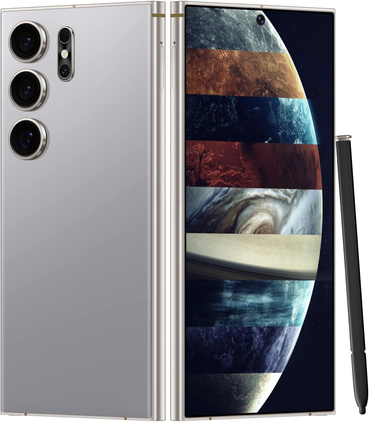 Unlocked Cell Phones Smartphone Unlocked Phones 8+256GB 6.8" HD Screen Dual SIM 108MP+48MP Camera and Built-in Pen (Violet)