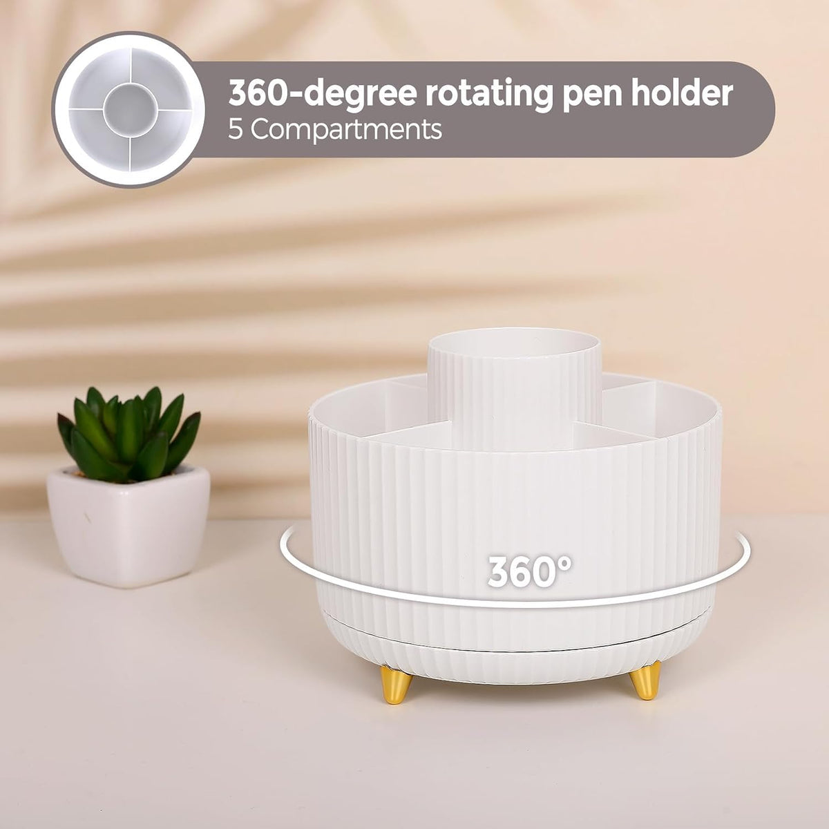 SKYDUE Office Desk Accessories 10PCS, White Office Supplies Set