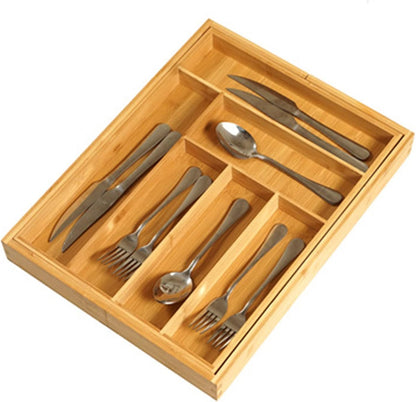 Expandable 8-Slot Kitchen Drawer Organizer Tray