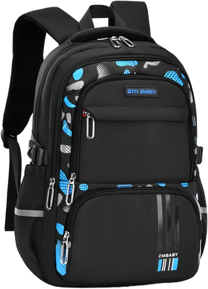 Blue-Camouflage Backpacks for Boys School Elementary, Camouflage Boys School Bags Capacity Bookbags