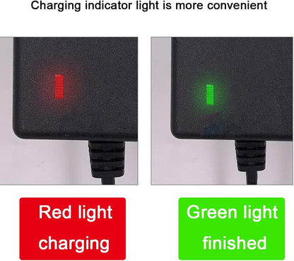 Wanhirus 42V 2A Scooter Charger 5 Plugs Universal for 36V Lithium Battery, Pack DC 5.5 * 2.1 with 8mm 3 Prong Connector /12mm 3 Prong Connector /8mm RCA Connector/ 3-Pin Male XLR Connector