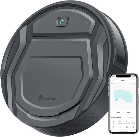 Lefant Robot Vacuum Cleaner, 6 Cleaning Modes, Wi-Fi Connected, SmartSense Technology, Multi-Surface Cleaning, Self-Charging Robotic Vacuum, Alexa, Ideal for Pet Hair and Hard Floor(M210 Pro)