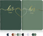 LSSH GmbH Vow Books - His and Hers Wedding Essentials, 28 Pages, 5.5" X 4" (Dark Green & Sage)