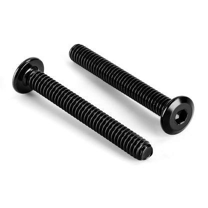 1/4-20 x 1-1/4" Flat Head Hex Socket Cap Screws Bolts, Stainless Steel 18-8 Black Finish, Fully Threaded, 25 PCS