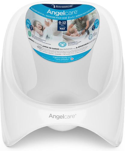 Angelcare 2-in-1 Baby Bathtub | Ideal for Infants, Babies, and Newborns | 0-12 Months or Up to 26 Pounds, Made in Canada