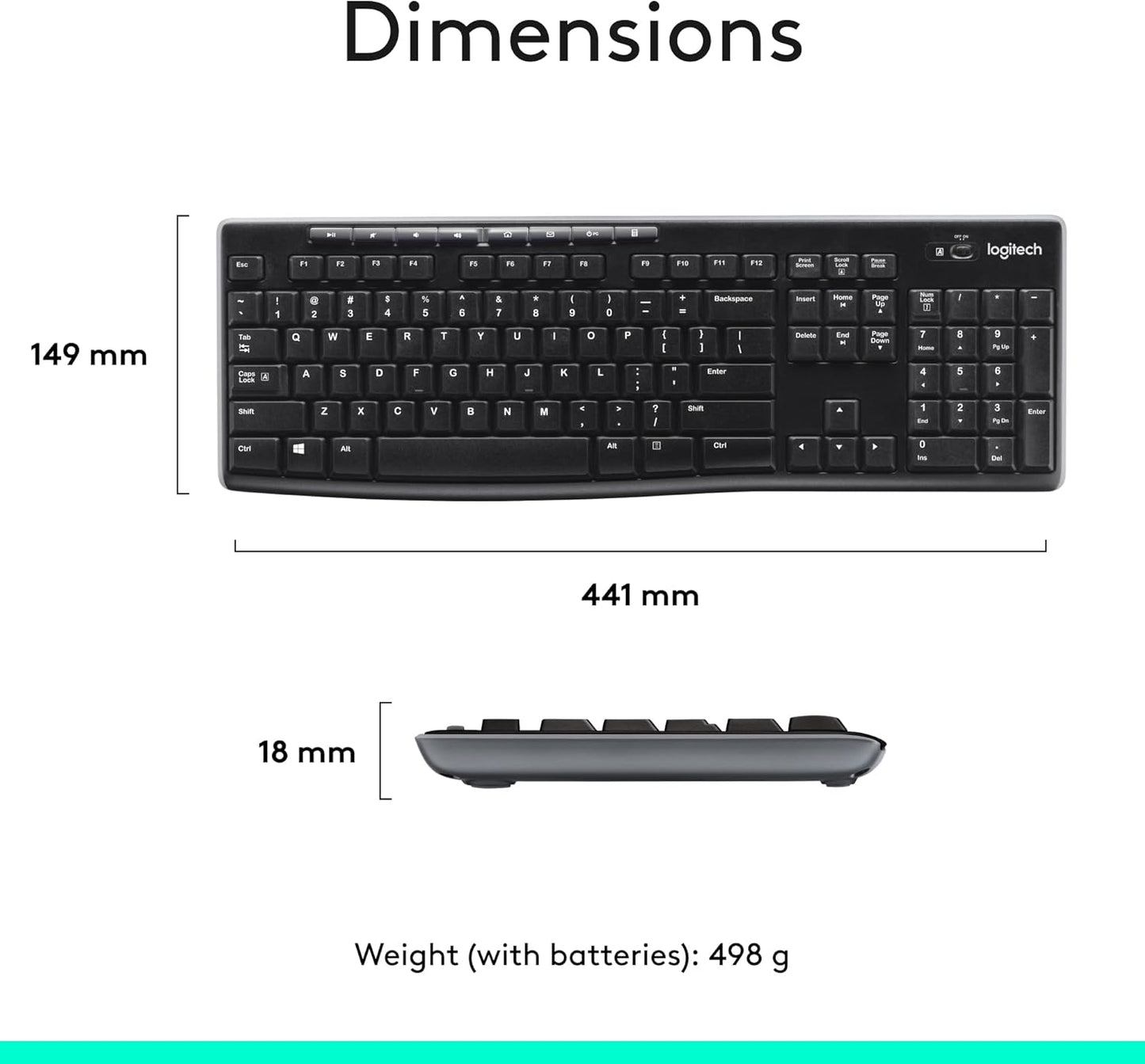 Logitech MK270 Wireless Keyboard and Mouse Combo for Windows, 2.4 GHz Wireless, Compact Mouse, 8 Multimedia and Shortcut Keys, 2-Year Battery Life, for PC, Laptop - Rose