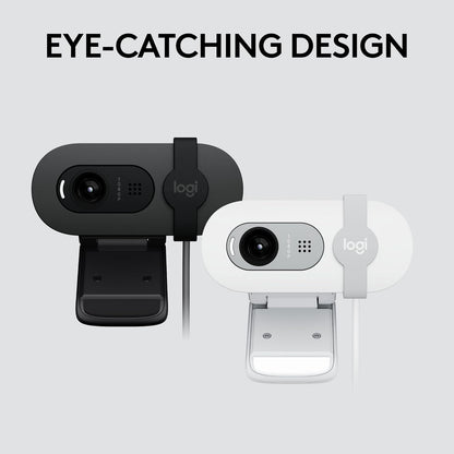 Logitech Brio 101 Full HD 1080p Webcam for Meetings and Streaming, Auto-Light Balance, Built-in Mic, Privacy Shutter, USB-A, for Microsoft Teams, Google Meet, Zoom and More - Black