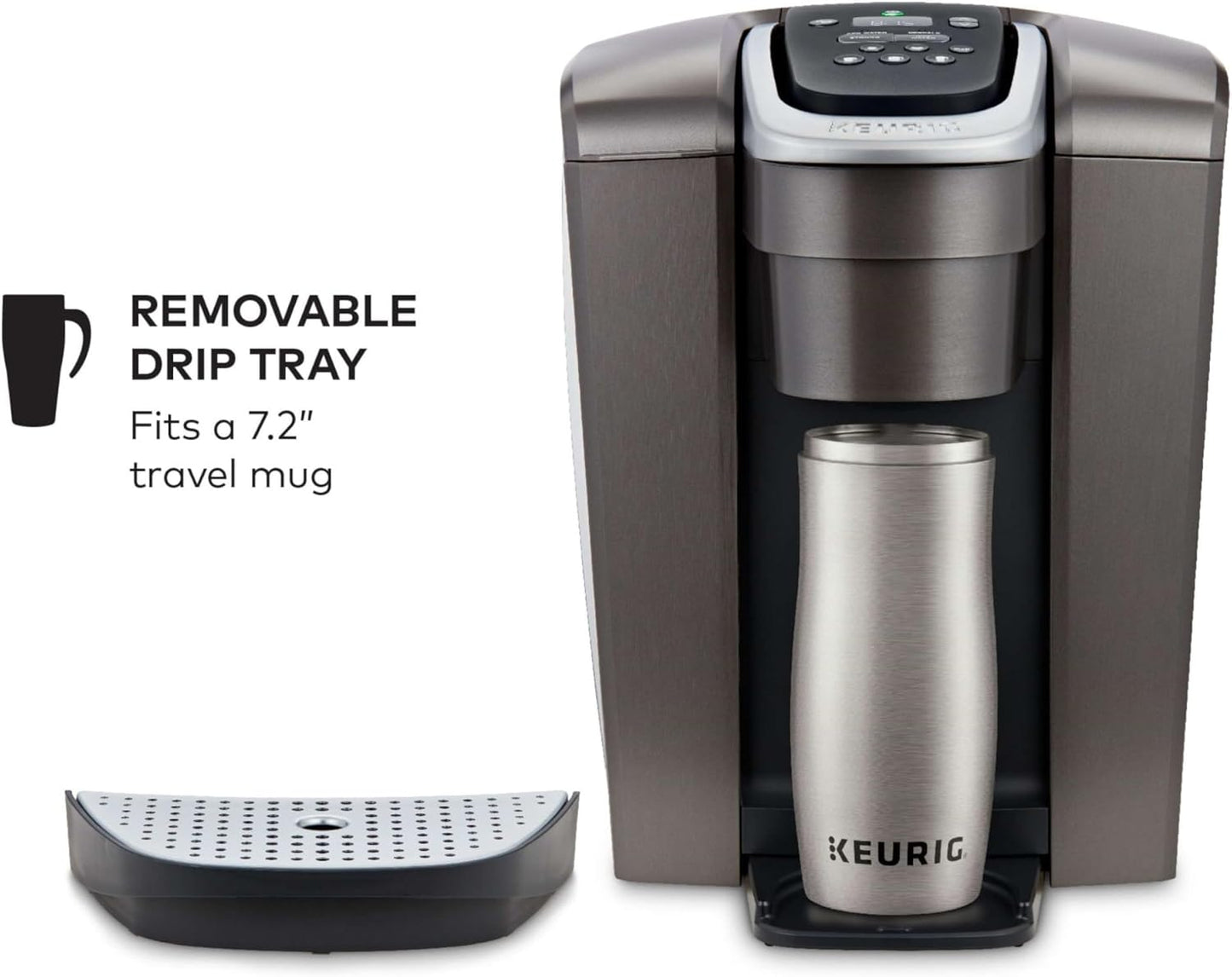 Keurig K-Elite K Single Serve K-Cup Pod Maker, with Strong Temperature Control, Iced Coffee Capability, 12oz Brew Size, Brushed Slate