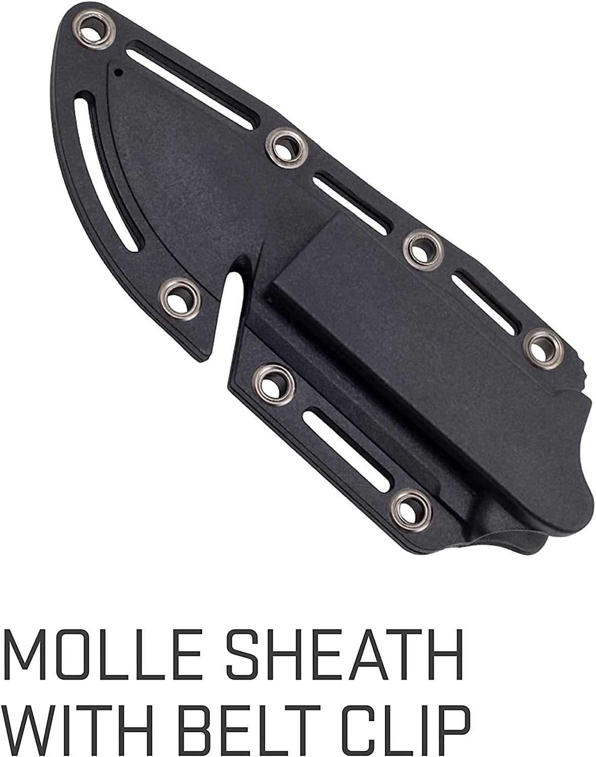 SOG Tactical Knife with Sheath - “Field Knife” Fixed Blade Knives FK1001-CP 4” Fixed Blade Knife with Full Tang Sharp Knife Blade + Survival Knife Grip, Black