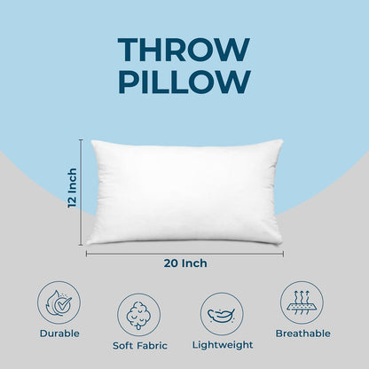 Utopia Bedding Throw Pillows (Set of 4, White), 18 x 18 Inches Pillows for Sofa, Bed and Couch Decorative Stuffer Pillow