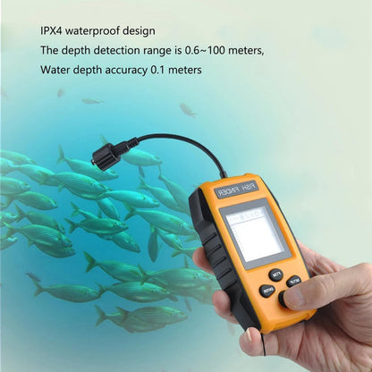 100M Sonar Fish Finders 45 Degrees Sonar Coverage Echo Sounder Alarm Transducer Underwater Fishing Detector for Lake Sea Fishing
