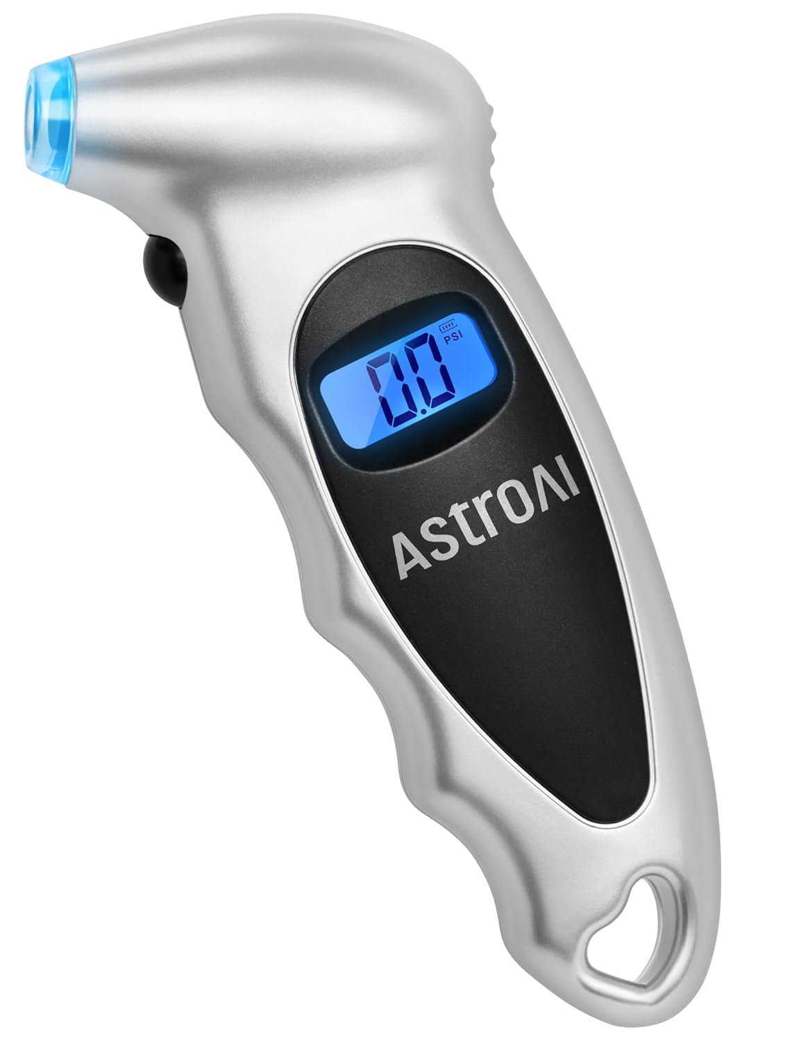 AstroAI Digital Tire Pressure Gauge with Replaceable AAA Batteries, 150 PSI 4 Settings Industrial Tire Gauge for Car Truck Bicycle Backlit LCD Non-Slip Grip Car Accessories(Black)